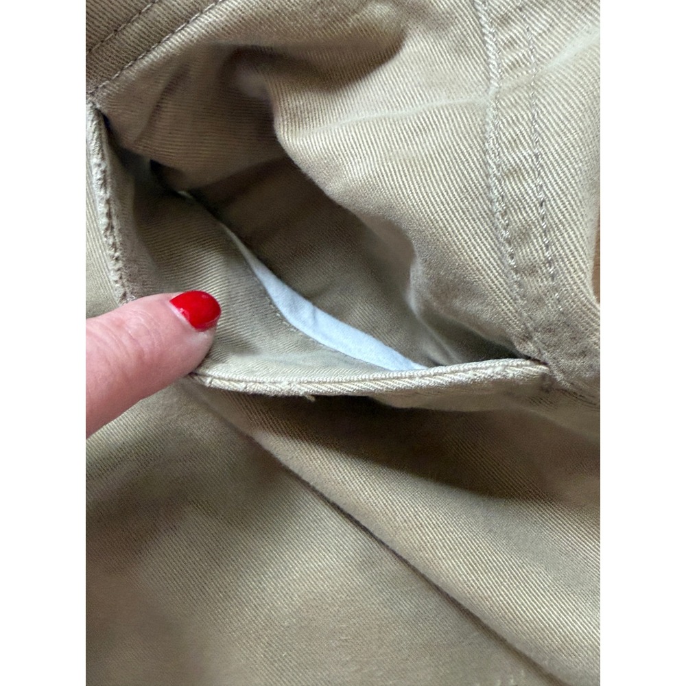 Abercrombie & Fitch Flare Pants Womens 4R Khaki Tan Vintage Low Rise Y2K Cotton - Picture 10 of 13